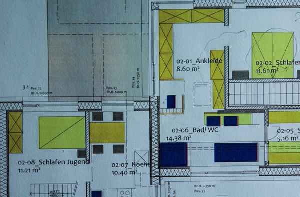 Baustelle - Architektenplan DG 2