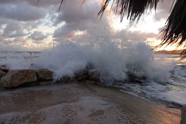 Sturm bei Sonnenuntergang